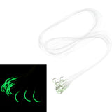 Maxbell 20pcs Shine Luminous Fishing Hooks with String Barbed Jig Hook Tackle #22