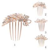 Maxbell Women Comb Crystal Pearl Hairclip Vintage Hair Accessories for Wedding Headwear