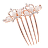 Maxbell Women Comb Crystal Pearl Hairclip Vintage Hair Accessories for Wedding Headwear