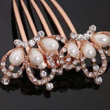 Maxbell Women Comb Crystal Pearl Hairclip Vintage Hair Accessories for Wedding Headwear