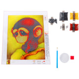 Maxbell Animal Embriodery Rhinestone Painting Cross Stitch Kit DIY Craft Kids Xmas Home Decor Gift - Monkey