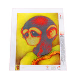 Maxbell Animal Embriodery Rhinestone Painting Cross Stitch Kit DIY Craft Kids Xmas Home Decor Gift - Monkey