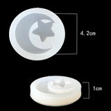 Maxbell Silicone Mold With Hanging Hole Jewelry Pendant Charm DIY Crafts Making Moulds Moon Star Shape