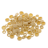 Maxbell Pack of 50 Hinged Plastic Screw Washer Cover Caps For 6g 8g Screws Beige