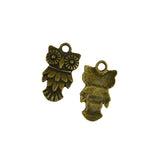 Maxbell 50 Pcs Vintage Punk Owl Bird Charms Pendants Jewelry DIY Findings Crafts