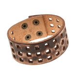 Maxbell Fashion Punk Wide Casual Bangle Woven PU Leather Bracelets Jewelry for Men