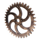 Maxbell 29cm Vintage Wooden Steampunk Gear Home Bar Craft Wall Decoration Golden #C