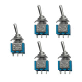 Maxbell 5pcs Blue SPST Miniature Toggle Switch on/off Change Model Railway Hobby