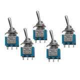Maxbell 5pcs Blue SPST Miniature Toggle Switch on/off Change Model Railway Hobby
