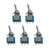 Maxbell 5pcs Blue SPST Miniature Toggle Switch on/off Change Model Railway Hobby