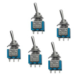 Maxbell 5pcs Blue SPST Miniature Toggle Switch on/off Change Model Railway Hobby