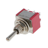Maxbell 5pcs Red SPST Miniature Toggle Switch on/off Change Model Railway Hobby