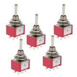 Maxbell 5pcs Red SPST Miniature Toggle Switch on/off Change Model Railway Hobby