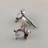 Maxbell Music Drum Shape Cufflinks Wholesale Cufflinks Cuff Nails French Shirt for Men Gifts