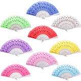 Maxbell Wedding Party Gift Handmade Spanish Flower Pattern Folding Lace Hand Fan