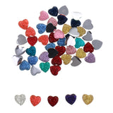 Maxbell 50 Pcs Chic Fashion Beautiful Mix Heart Combination Flatback Appliques Buttons DIY Crafts