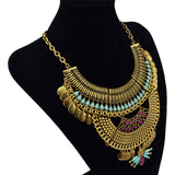 Maxbell Chunky Gold Necklace Women Jewelry Pendant Choker Chunky Statement Necklace