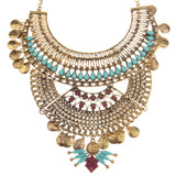 Maxbell Chunky Gold Necklace Women Jewelry Pendant Choker Chunky Statement Necklace