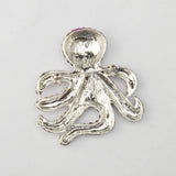 Maxbell Vintage Octopus Women Cute Animal Broches Purple Crystal Rhinestone Brooch Pin
