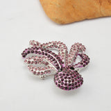 Maxbell Vintage Octopus Women Cute Animal Broches Purple Crystal Rhinestone Brooch Pin