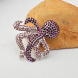 Maxbell Vintage Octopus Women Cute Animal Broches Purple Crystal Rhinestone Brooch Pin