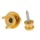 Maxbell Skidproof Belt Button Strap Lock for Electric Guitar & Bass Music Acce Gold