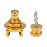Maxbell Skidproof Belt Button Strap Lock for Electric Guitar & Bass Music Acce Gold