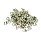 Maxbell Wholesale 100pcs Antique Silver Filigree Puppy Paw Charms Pendant Jewelry DIY Finding