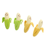 Maxbell 4pcs/Pack Creative Kid's Cartoon Colorful Banana Fruit Rubber Pencil Eraser