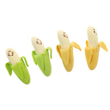 Maxbell 4pcs/Pack Creative Kid's Cartoon Colorful Banana Fruit Rubber Pencil Eraser