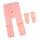 Maxbell Cute Baby Tights Stretch Pantyhose Legging Stockings Pants+Socks Patch Pink Lace