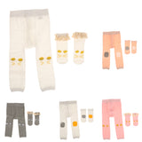 Maxbell Cute Baby Tights Stretch Pantyhose Legging Stockings Pants+Socks Patch Pink Lace