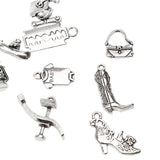 Maxbell Pack of 30 Vintage Jewelry Charms Family Pendants for DIY Jewelry Craft Xmas Gift