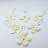 Maxbell Elegant Dance Party Wedding Bride Bridal Flower hair Bobby Pin Light for Women Yellow