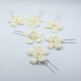 Maxbell Elegant Dance Party Wedding Bride Bridal Flower hair Bobby Pin Light for Women Yellow