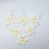 Maxbell Elegant Dance Party Wedding Bride Bridal Flower hair Bobby Pin Light for Women Yellow