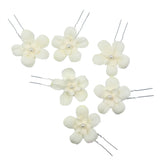 Maxbell Elegant Dance Party Wedding Bride Bridal Flower hair Bobby Pin Light for Women Yellow