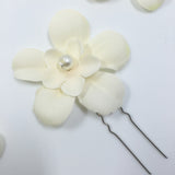 Maxbell Elegant Dance Party Wedding Bride Bridal Flower hair Bobby Pin Light for Women Yellow