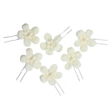 Maxbell Elegant Dance Party Wedding Bride Bridal Flower hair Bobby Pin Light for Women Yellow