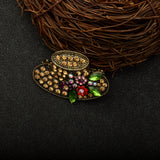 Maxbell Hat Crystal Rhinestone Brooch Vintage Retro Flower Pins Brooches for Women