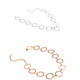 Maxbell Fashion Women Punk Style Geometry Round Circle Collar Choker Necklace Gold