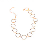 Maxbell Fashion Women Punk Style Geometry Round Circle Collar Choker Necklace Gold