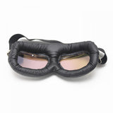 Maxbell Half Helmet Ggoggles , Motorcycle Goggles Black Soft Padded Silver Frame with Driving Mirrored Lens Multicolor