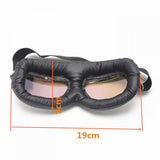 Maxbell Half Helmet Ggoggles , Motorcycle Goggles Black Soft Padded Silver Frame with Driving Mirrored Lens Multicolor