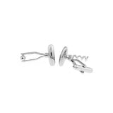 Maxbell Mens Fashion Party Image Series Silver Red Wine Bottle Opener Shaped Cufflinks