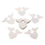 Maxbell 50pcs Romantic Place Name Cards White Bird Heart Shape Cup Wedding Party Table Decoration