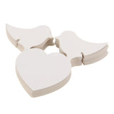 Maxbell 50pcs Romantic Place Name Cards White Bird Heart Shape Cup Wedding Party Table Decoration