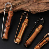 Maxbell Vintage Bamboo Novelty Safety Pin Brooch Breastpin 5.5x2cm