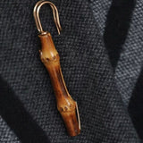 Maxbell Funny Fashion Bamboo Brooch Novelty Safety Breastpin 5.5x2cm