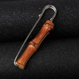 Maxbell Funny Fashion Bamboo Brooch Novelty Safety Breastpin 5.5x2cm